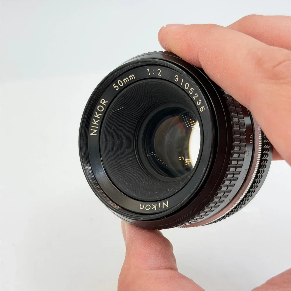 Nikon Nikkor 50mm f2 Ai Manual Focus Prime Lens with 52mm Tiffen UV Filter